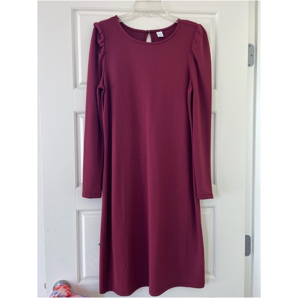 Old Navy • Burgundy L/S dress • Small - Picture 1 of 6